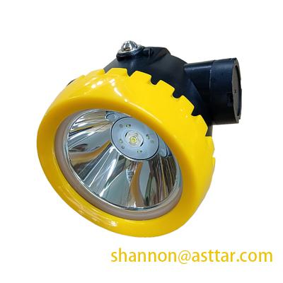Atex certified cordless LED coal miners cap lamp, mining headlamp 3500lux, 200g, IP65