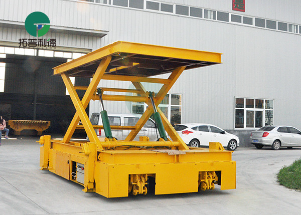 8 Ton Factory AGV Battery Industrial Transfer Trolley With Motorized Supports
