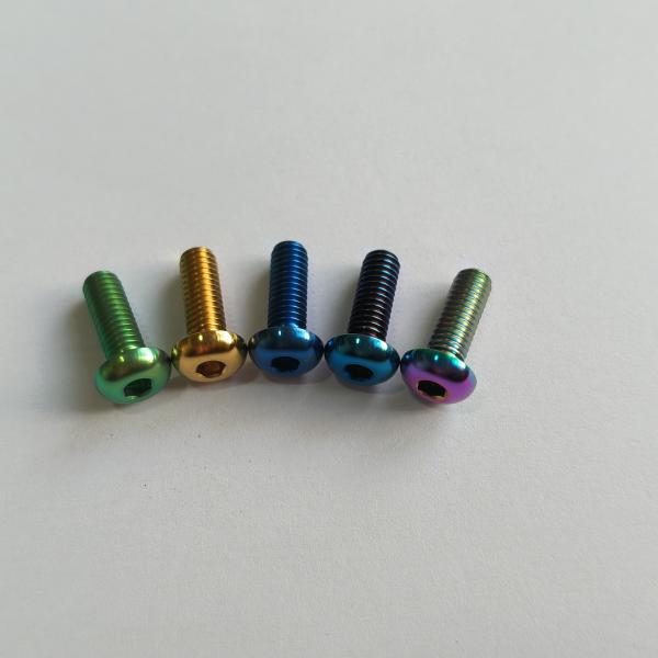 Gr5 Titanium Bolts And Nuts Customized PVD Anodized Color Laser Marking.