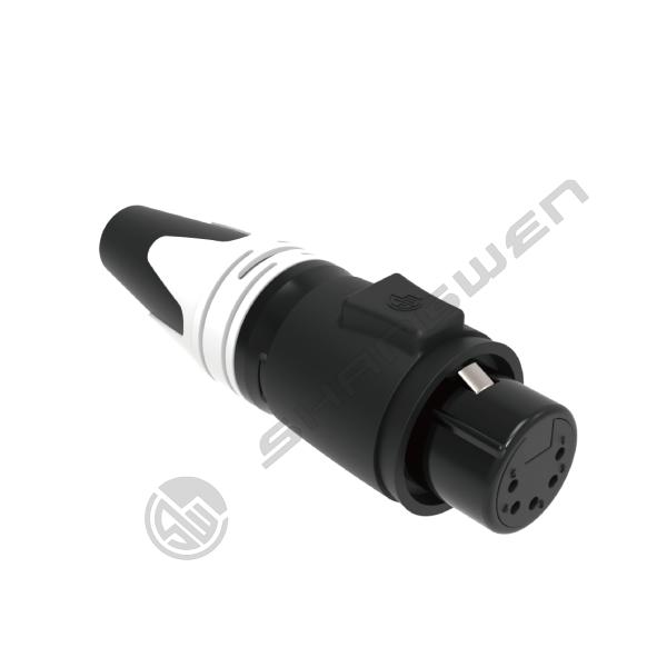 Conector de 5 pines de aleación de Cu exterior XLR para micrófono, amplificador, mezclador de audio, impermeable IP65