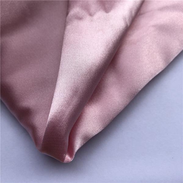 Tecido 100% poliéster de cetim lado a lado e tecido de cetim brilhante para vestido de senhora
