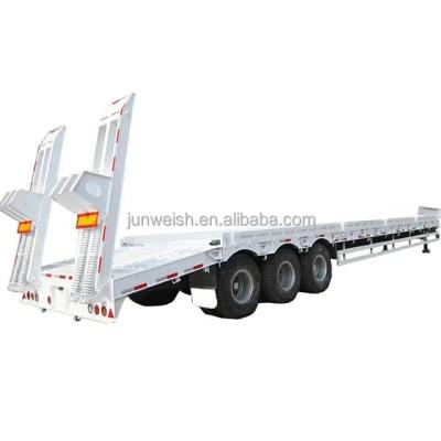 HOWO Lowboy 3 Axle 60t 70t 80t Heavy Duty Hydraulic Gooseneck Detachable Low Loader Truck/Lowbed/ Lowboy Low Bed Semi Trailer