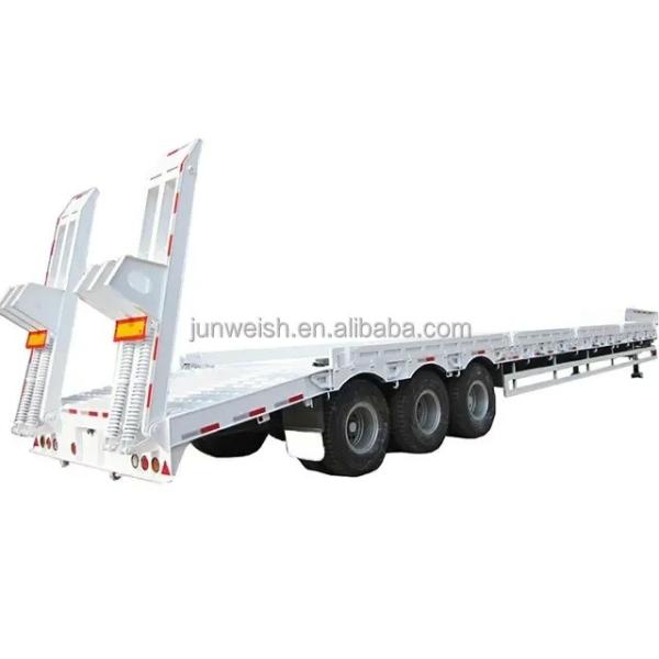 HOWO Lowboy 3 Axle 60t 70t 80t Heavy Duty Hydraulic Gooseneck Detachable Low Loader Truck/Lowbed/ Lowboy Low Bed Semi Trailer