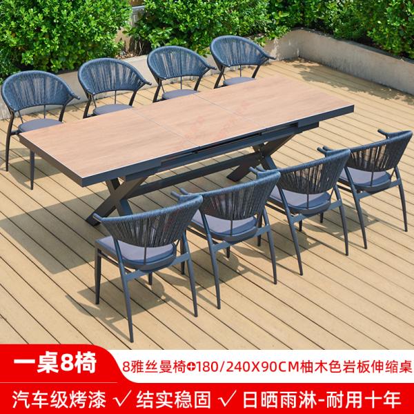 Outdoor Garden Furniture – Nordic Modern Rope Chairs, European-Style Patio Set for Courtyard, Villa, and Balcony.