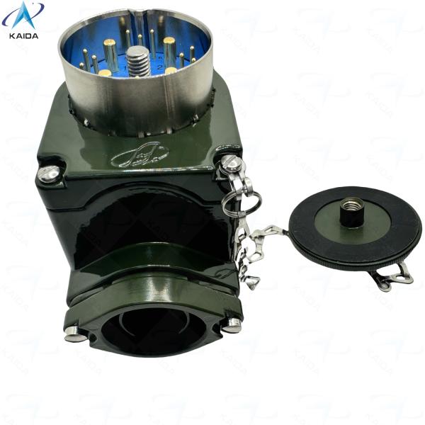 Conector eléctrico circular de contacto de soldadura de la serie Y16H con cáscara de aluminio de cadmio verde oliva.Y16H-2416TJ