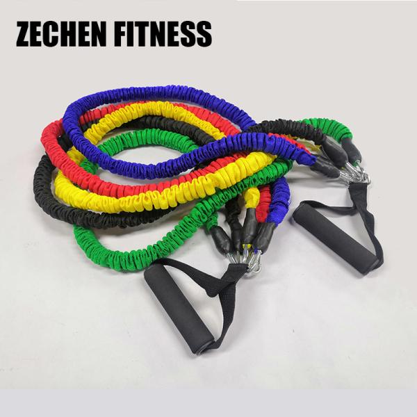 TPE Heavy Duty Resistance Bands Tube Set 1200mm Yellow Red Green
