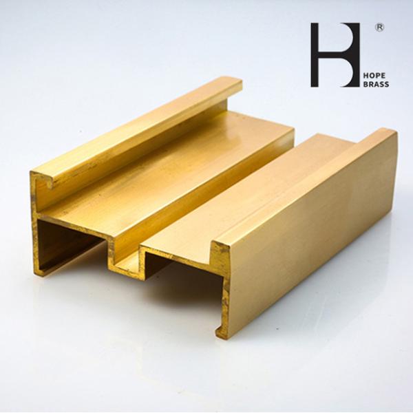 Customized As Per Drawing Brass Extrusion Frame Design OEM ODM Copper Alloy Brass Extrusion Profiles 5~180mm C38500