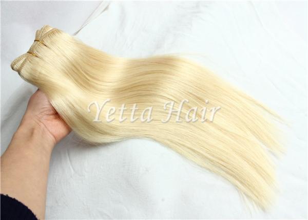 Cabelo louro de Remy do Virgin da cinza, cabelo reto do Virgin do russo com liso e o macio