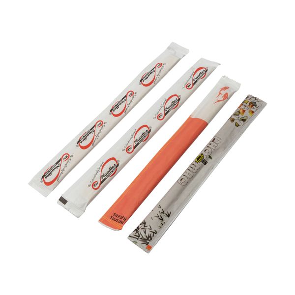 Custom Printed Disposable Bamboo Chopsticks Made from 100% Natural Moso Bamboo with High Temperature Sterilization