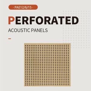 Timber Veneer Perforated Acoustic Wood Panels For Auditorium Sound Absorption 0