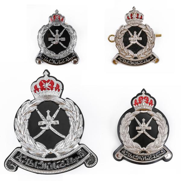 Handmade Gold Bars Line Army Police Metal Badge Designed Oman Badges