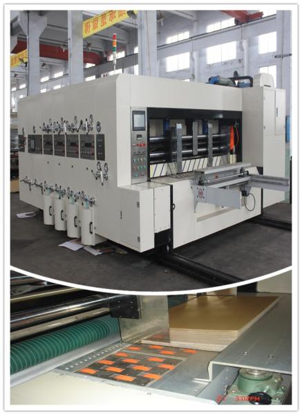 Grinded Surface Flexo Printing Plotting Machine , XT-L Lubrication Four-color Slotting