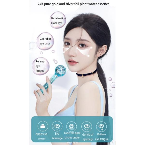 Cooling Ice Globes 24K Gold Face Massager Roller for Daily Beauty Routines to Reduce Facial Swelling and Dark Circles