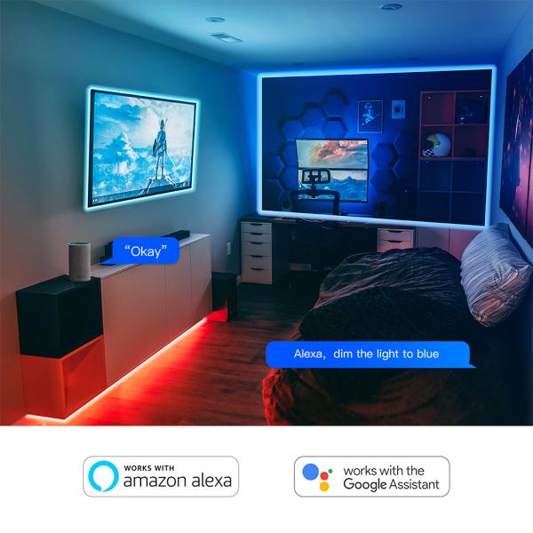 LED Light Strips Bluetooth WIFI Controller Flexible RGB 5050 Decoration BackLight Lamp Night light Luminous String For Bedroom