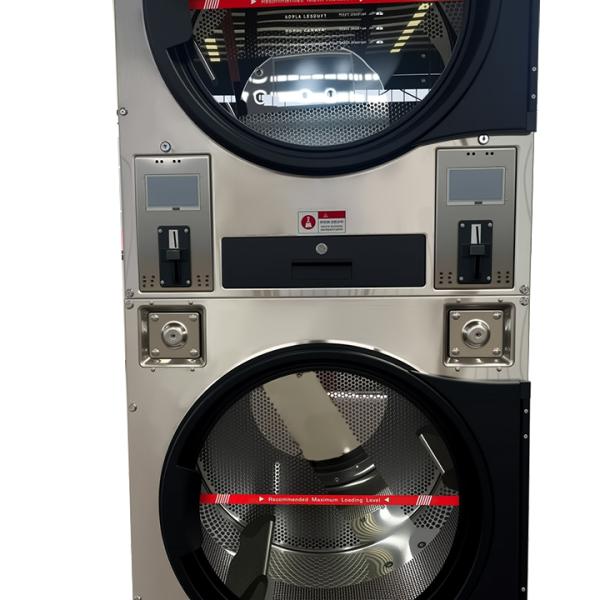 New Style Stacked Coin-Operated Washer & Dryer Combo - Commercial Laundry Solution