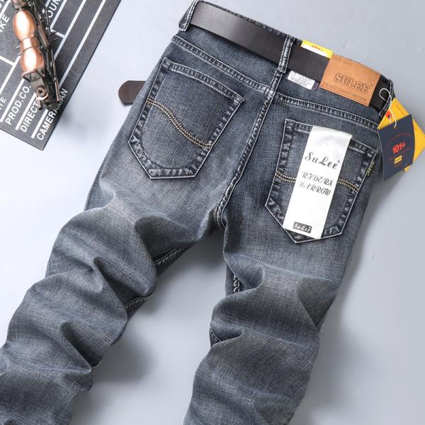 80%cotton Straight-leg Pants Denim Men's Jeans for Men and Women Style Straight-leg