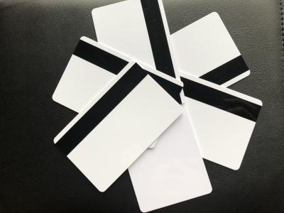 Blank White Glossy PVC Plastic Business Cards With Hico Magnetic 85.5x54x0.76mm