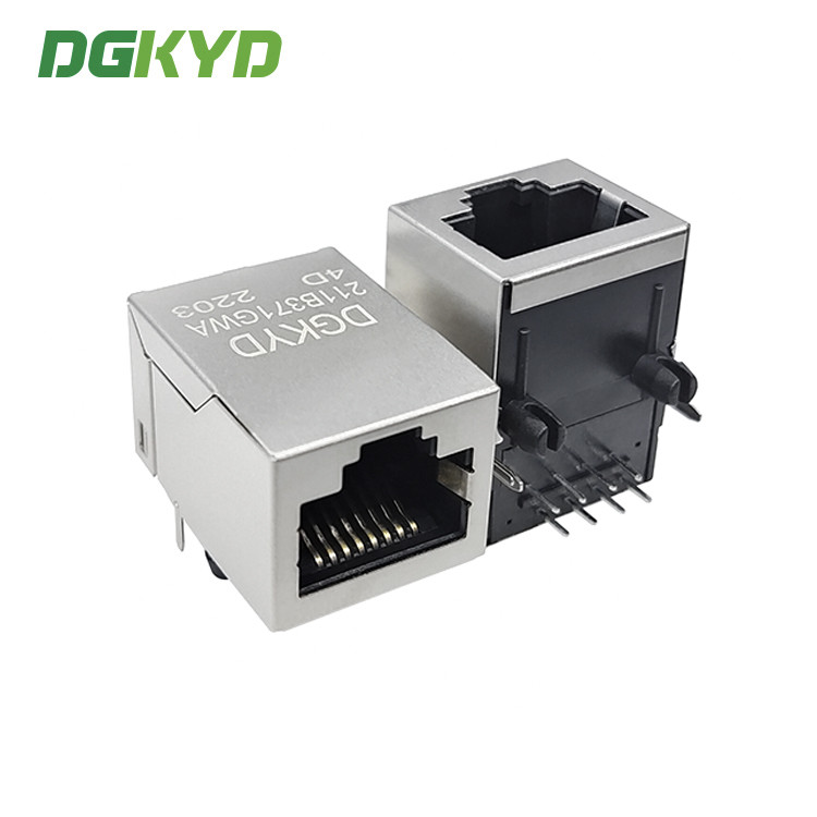 Одиночный гаван соединитель RJ45 PCB 8P8C женский CAT6 без трансформатора
