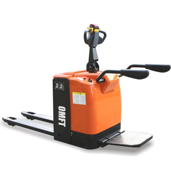 Electric Powered Pallet Truck Stand-on Type with Pedal CBD20 Ce ISO SGS Certified