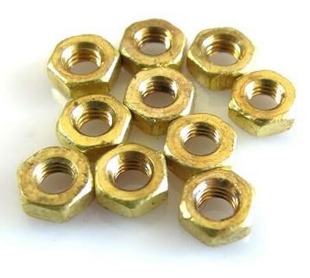 CNC Brass Heavy Hex Nuts Blank Screw Panel Nut M5 X 25 Size Type H Cross Recess