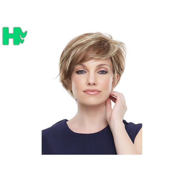 Kanekalon Fiber Short Synthetic Wigs Straight , Short Bob Hair Wigs