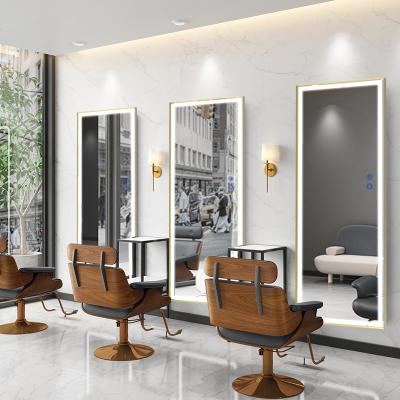 Silver LED Full Length Mirror 3000K - 6000K Backlit Salon Mirror Large