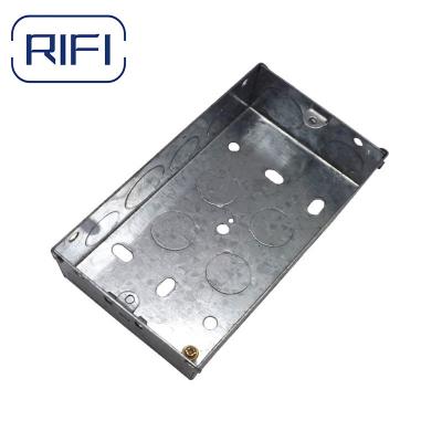 GI Metal Conduit Cable Switch Boxes With Galvanized Finish 2 Gang 3x6 35mm Deep