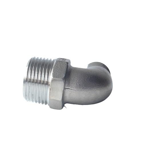 304 Stainless Steel Casting Parts Pagoda Joint Male 90 Elbow For Pipe Fittings