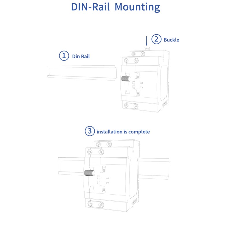 2P 230V ATS Changeover Device Dual Power 80A Din Rail PC Type Automatic Transfer Switching