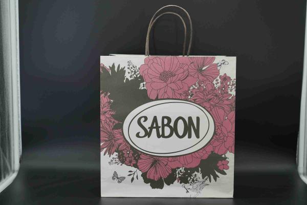 Eco Oversized Paper Bags Flexo Printing Coffee Take Out Paper Bags
