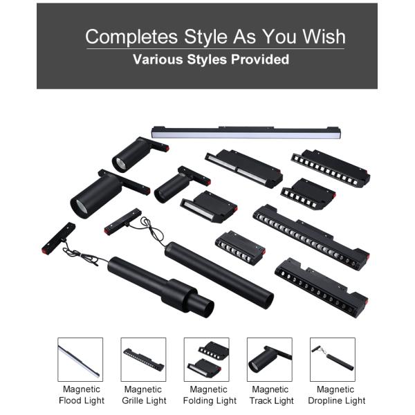 Dimmable LED Magnetic Track Light EMC LVD Certificated