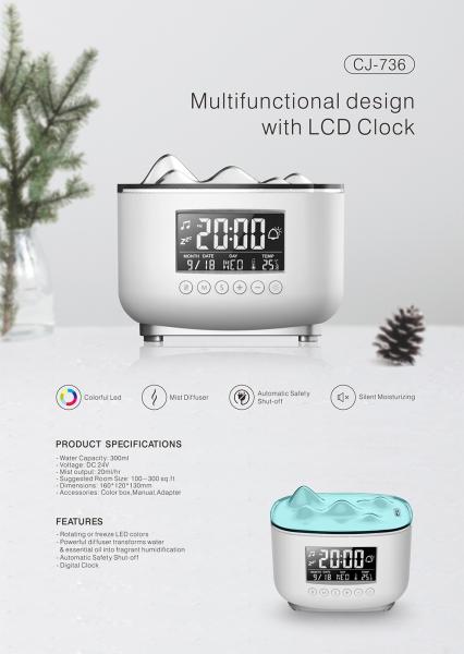 Iceberg LED Clock Alarm Design Aroma Diffuser Manufacturer-Design And Develop--Cost Solution Provider