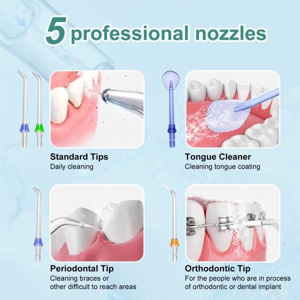 M209 Electric Water Flosser Large Tank 310Ml Teeth Cleaning Portable Oral Irrigator For Oral Care