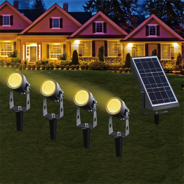 as luzes solares do jardim de 80lm/W 500mA RGB ajardinam a descarga de Lampx4 20Hours