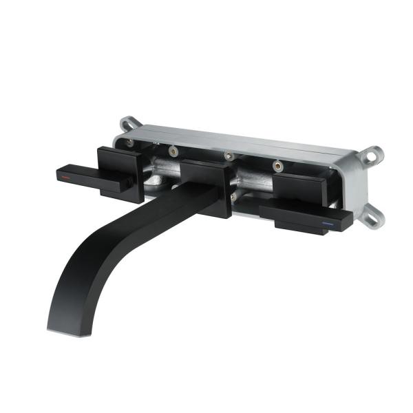 In-wall Concealed Basin Faucet Copper Black And Chrome Hot And Cold Water Mixer Taps
