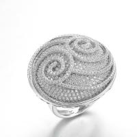 Os homens do zirconita prateiam os anéis modelados 13.8g Sterling Silver Engraved Ring