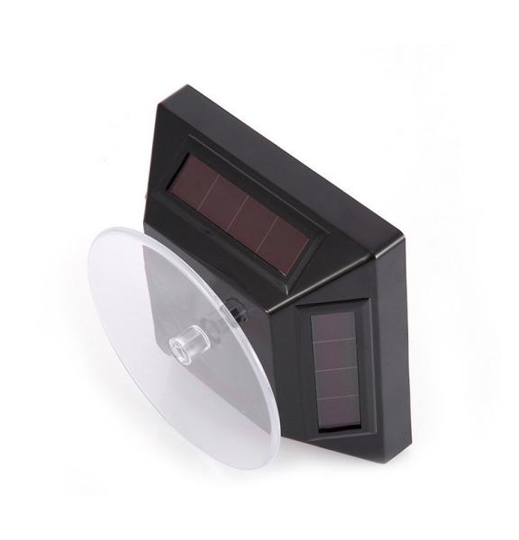 Black White 360 Degree Solar Powered Rotating Stand For Cosmetics