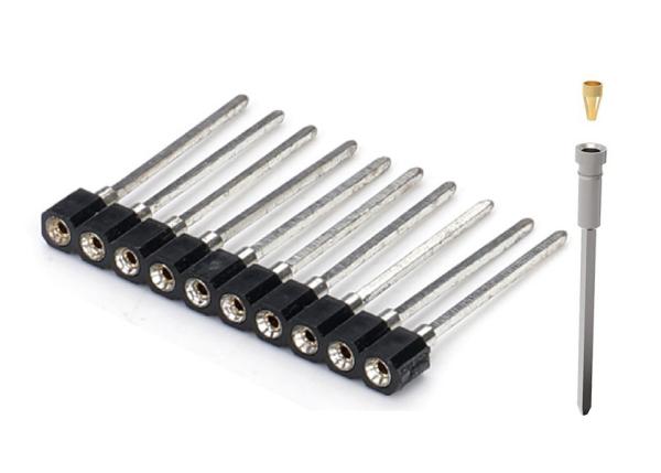 二重列PCB丸ピンヘッダーコネクタ 機械製 女性ヘッダー 1.27mm 2.0mm 2.54mm