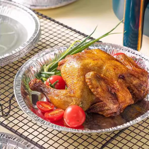 9 дюймовые круглые фольги пиццерины кастрюли из алюминиевой фольги для обжарки пищи