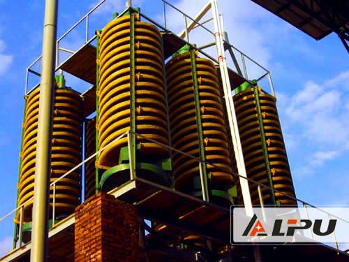 High Performance Mining Spiral Chute Ore Dressing Plant For Gravity Separation