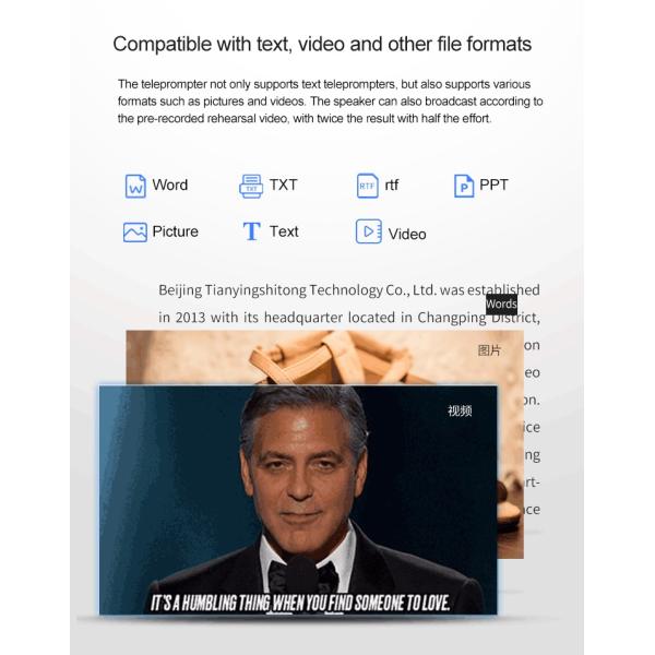 24-дюймовый телепромптер с 300-нитовым монитором яркости и пультом дистанционного управления