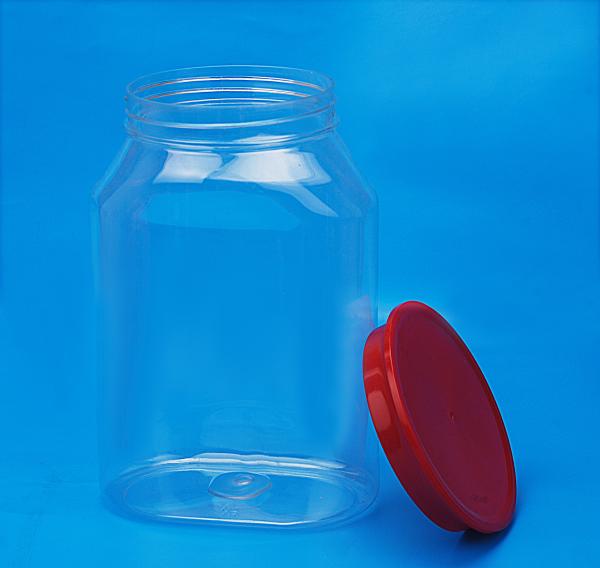 Durable Large Clear Plastic Jars , Egg Shape Clear Kitchen Storage Canister