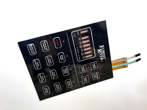 3V-24V Operating Voltage LED Membrane Switch Operating Current 20mA-100mA Service Life 1 Million Times