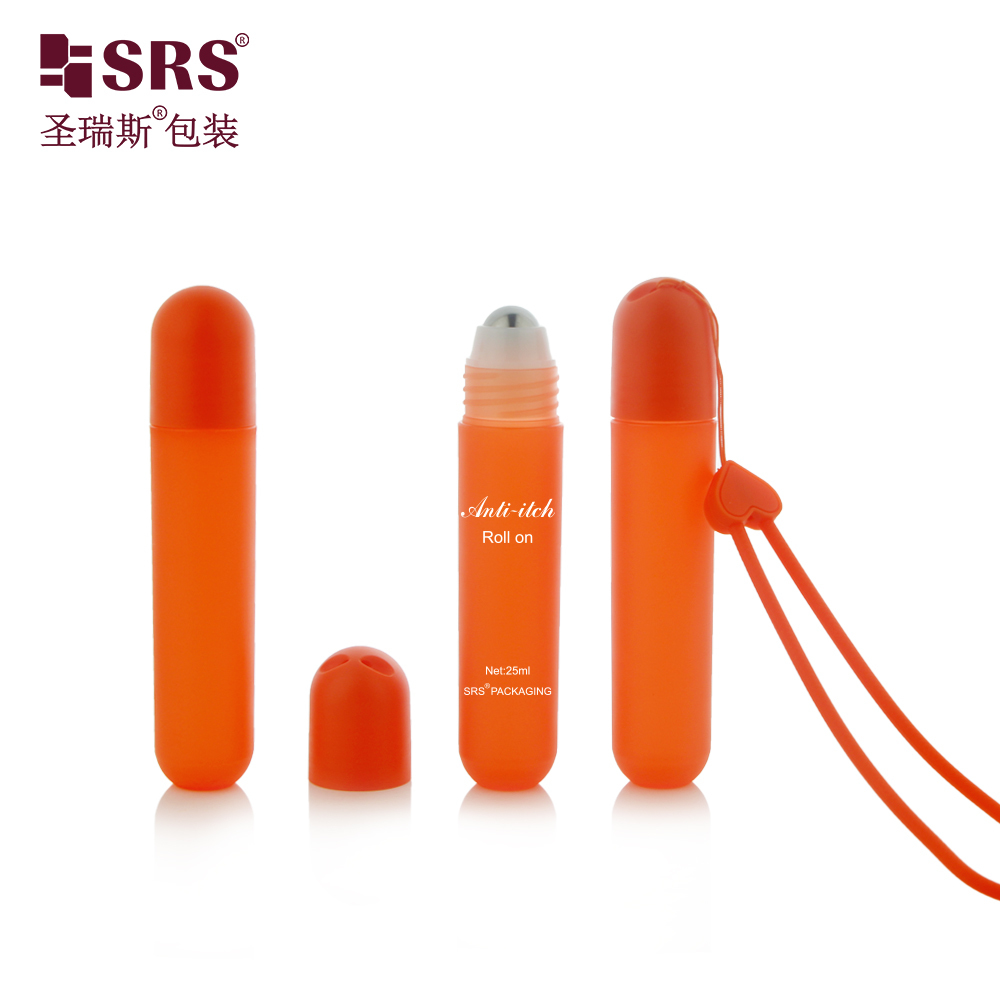RPPG Dome Cap With Rope Plastic Roller Ball Bottle For Antiperspirant