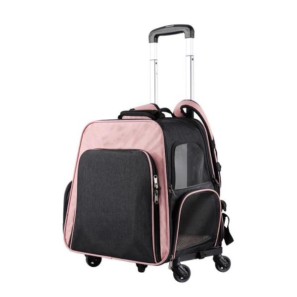 Pet Trolley Suitcase Bag Large Space Silent Universal Wheel Folding Trolley Pet Bag