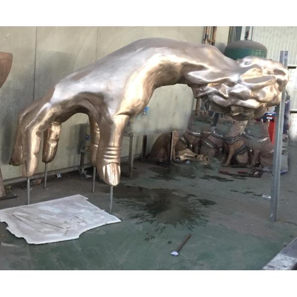 Patina Knuckle hand bronze sculpture for American art studios ,China bronze sculpture supplier