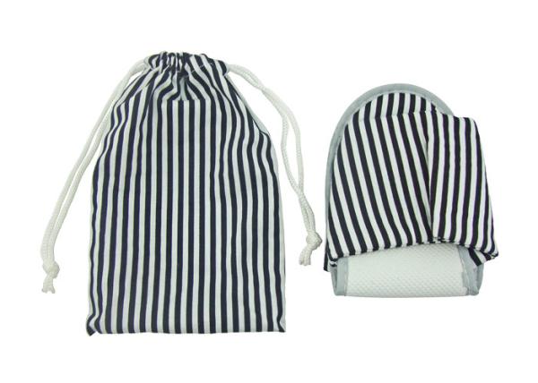 Portable Disposable Airline Amenity Kit / Foldable Open Toe Slippers With A TC Fabric Pouch