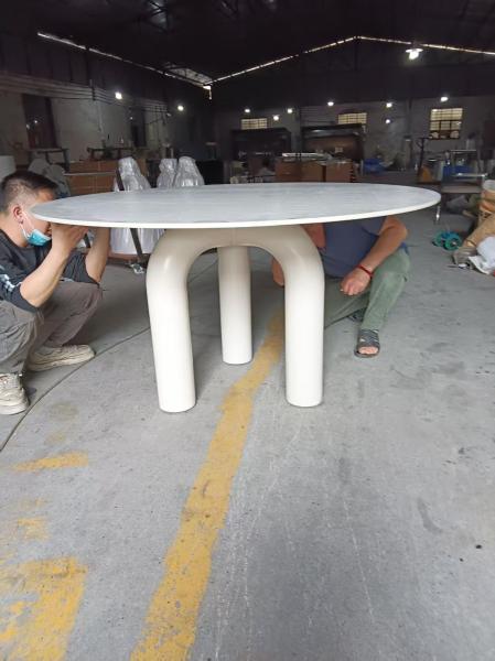Modern Style Stone Dinning Restaurant Tables and 4/6/8/10 Chairs Set for Dining Room Italy Round Dining Table With Chairs