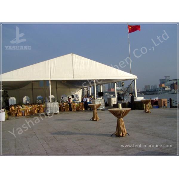 Outdoor Aluminum Structure White Event Tents With Double Wing Glass Door