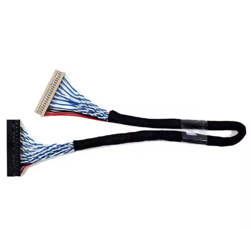 100% Test 1.25mm 2.0mm Pitch 20 30 40 Pin Connector LVDS Shielded Wire LCD Display Cable Assembly